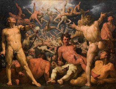 A queda dos titãs de Cornelis Cornelisz van Haarlem
